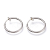 304 Stainless Steel Retractable Clip-on Hoop Earrings STAS-O135-01C-1