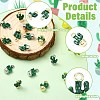 16Pcs 2 Colors Alloy Enamel Cactus Charms ENAM-CJ0007-47-3