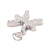 316 Stainless Steel Micro Pave Cubic Zirconia Pendants LS-STAS-K284-01H-P-2