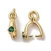 Brass Micro Pave Cubic Zirconia Cup Pearl Peg Bails Pin Pendants KK-S397-06A-1