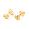 304 Stainless Steel Tiny Heart Stud Earrings with 316 Stainless Steel Pins for Women EJEW-J043-05G-1