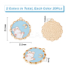 40Pcs 2 Colors Alloy Enamel Pendants ENAM-DC0001-17-2