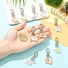 10Pcs Dog Resin Pendant Decorations HJEW-YW00306-4