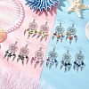 5Pairs 5 Colors Alloy & Synthetic Turquoise Chandelier Earrings EJEW-JE06339-02-1