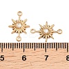 304 Stainless Steel Micro Pave Cubic Zirconia Connector Charm X-ZIRC-F147-02G-03-3