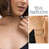 Breast Cancer Awareness Ribbon Carved Word Hope Tibetan Style Alloy Message Pendants TIBEP-TAG0001-02-8