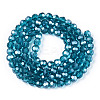 Electroplate Transparent Glass Beads Strands EGLA-A035-T4mm-A12-2