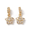 Brass Pave Cubic Zirconia  European Dangle Charms KK-A286-23G-01-1