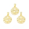Rack Plating Brass Micro Pave Cubic Zirconia Pendants KK-C011-35G-3