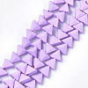Spray Painted Non-magnetic Synthetic Hematite Beads Strands G-T116-15-09-1