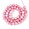 Anti-Tarnish Electroplate Glass Beads Strands EGLA-T021-8mm-15-03-2