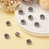 Brass Rhinestone Spacer Beads RB-YW0001-04D-01B-6