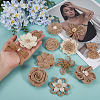 36Pcs 12 Styles Handmade Linen Ornament Accessories PATC-ME0001-12-3