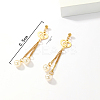 Retro Heart Tassel 201 Stainless Steel Stud Earrings LE0057-3