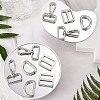 15Pcs 3 Style Iron D Rings FIND-SZ0002-18-4