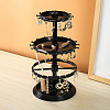 3-Tier Rotatable Round Acrylic Jewelry Display Tower with Tray PAAG-PW0011-04C-1