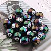 UV Plating Iridescent Opaque Resin Pool Ball Beads RESI-CJC0021-13H-1