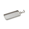 304 Stainless Steel Pendant Cabochon Settings STAS-Z118-02P-2