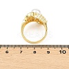 Brass Micro Pave Cubic Zirconia Finger Rings for Women RJEW-D340-02G-10-2