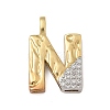 Brass Micro Pave Cubic Zirconia Pendants KK-B126-02G-N-1