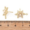 Brass Micro Pave Cubic Zirconia Stud Earring Findings KK-K371-34G-3
