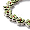 Handmade Porcelain Flower Beads Strands PORC-F003-01L-4