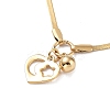 Heart with Star/Moon Pendant Necklaces NJEW-Q335-06B-G-2