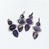 Natural Amethyst Pendants G-Q158-04A-1