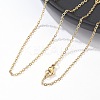 Trendy Unisex 304 Stainless Steel Cable Chain Necklaces X-NJEW-M047-02-5