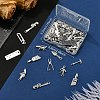 50Pcs 10 Styles Tibetan Style Alloy Pendants FIND-YW0007-18-4