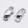Anti-Tarnish Rhodium Plated 925 Sterling Silver Lobster Claw Clasps STER-K167-075C-P-3