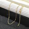 Rack Plating Brass Dapped Chain Necklaces for Women NJEW-H049-04G-1