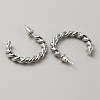 6 Pair 6 Style Teardrop & Round Brass Stud Earrings EJEW-WH0015-61P-2