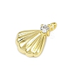 Brass Pave Clear Cubic Zirconia Pendants KK-L238-31G-2