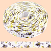 Polyester Bees Printed Grosgrain Ribbons SRIB-WH20020-018B-6