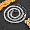 Non-Tarnish 304 Stainless Steel Herringbone Chains Necklaces NJEW-G340-03P-1