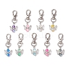 Angel Synthetic Moonstone Pendant Decorations HJEW-JM03146-2
