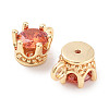 Brass Micro Pave Cubic Zirconia Charms KK-C051-39G-07-2