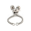 Non-Tarnish Adjustable 304 Stainless Steel Box Chain Slider Bracelet Making MAK-L038-001P-01-2