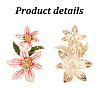 2 Pairs 2 Colors 3D Flower of Life Enamel Dangle Stud Earrings EJEW-FI0001-26-3