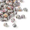Brass & Alloy & Rhinestone Enamel Beads RB-CBA973B-11A-P-1