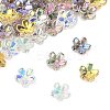 70Pcs 5 Colors Transparent Electroplate Glass Bead Caps EGLA-FS0001-55-2