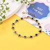 Alloy Enamel Star Link Chain Bracelets & Necklaces Jewelry Sets X-SJEW-JS01140-11