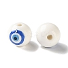 White Base Blue Evil Eye Hand Painted Ceramic Porcelain Beads PR-CBA3F2D-04A-2