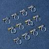 12Pcs 2 Colors 304 Stainless Steel and Plastic Clip-on Earring Findings KY-FS0001-28-7