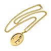 201 Stainless Steel Virgin Mary Oval Pendant Twisted Chain Necklaces LS-NJEW-Q002-04G-2