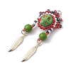 Seed Glass & Synthetic Turquoise Pendant PALLOY-MZ00243-02-3