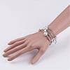 Glass Pearl Bead Wrap Bracelets BJEW-JB02860-01-3