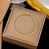 304 Stainless Steel Bar Tassel Charm Bracelets BJEW-G759-04G-1