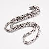 Non-Tarnish 201 Stainless Steel Byzantine Chain Necklaces NJEW-K062-01P-6mm-1